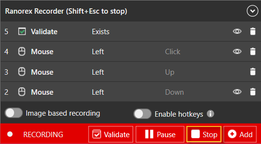 Recorder control center and hotkeys – Ranorex
