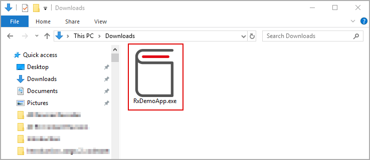 Default storage folder for demo application