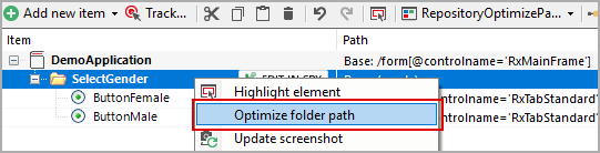 Optimizing rooted folder path