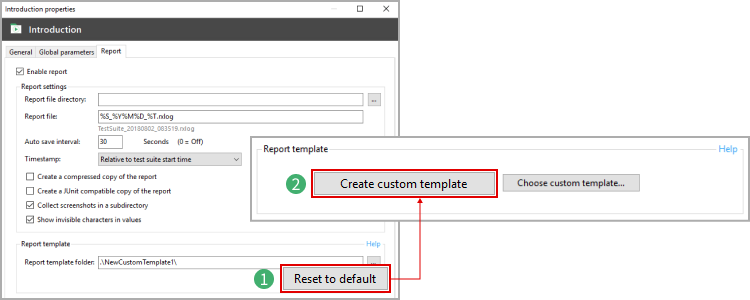 Creating multiple custom report templates