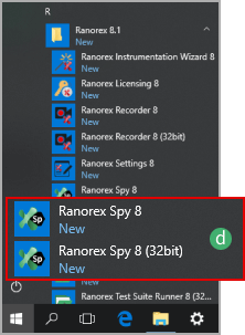 Starting standalone version of Ranorex Spy