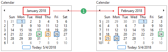 Changed calendar view