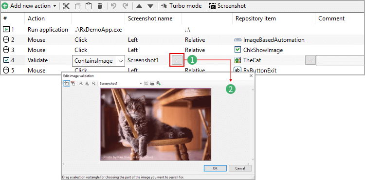 Opening the image editor